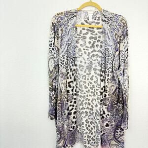 Chico's Multicolor Patterned Cardigan